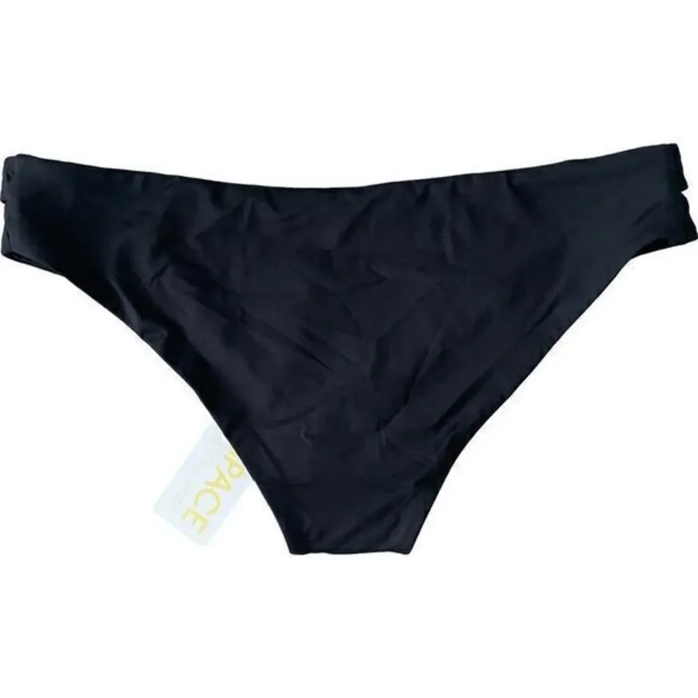 L Space Nico Bikini Top Black Cream Estella‎ Bikini Bottom Black 2 Piece Medium